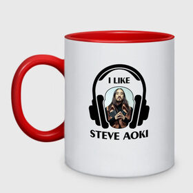 Кружка двухцветная с принтом I like Steve Aoki в городе Новоалтайск, керамика | объем — 330 мл, диаметр — 80 мм. Цветная ручка и кайма сверху, в некоторых цветах — вся внутренняя часть | beatport | club | dim mak | dj | edm | electro | house | i like | music | production | radio | steve aoki | techno | top | trance | дискотека | звезда | клуб | любимчик | мне нравится | музыка | музыкант | наушники | продюссер | радио | фестиваль