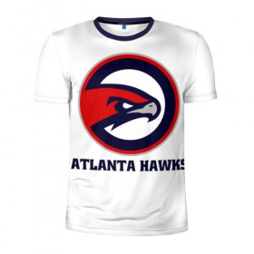 Мужская футболка 3D спортивная с принтом Atlanta Hawks в городе Новоалтайск, 100% полиэстер с улучшенными характеристиками | приталенный силуэт, круглая горловина, широкие плечи, сужается к линии бедра | 