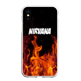 Чехол для iPhone XS Max матовый с принтом Нирвана в городе Новоалтайск, Силикон | Область печати: задняя сторона чехла, без боковых панелей | nirvana | кобейн | курт