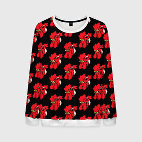 Мужской свитшот 3D с принтом Петухи узор в городе Новоалтайск, 100% полиэстер с мягким внутренним слоем | круглый вырез горловины, мягкая резинка на манжетах и поясе, свободная посадка по фигуре | 2017 | год | новый | петуха