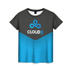Женская футболка 3D с принтом Cloud 9 Uniform в городе Новоалтайск, 100% полиэфир ( синтетическое хлопкоподобное полотно) | прямой крой, круглый вырез горловины, длина до линии бедер | Тематика изображения на принте: counter strike | cs go | swat | terrorist | контр страйк | кс го | спецназ