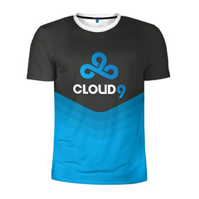 Мужская футболка 3D спортивная с принтом Cloud 9 Uniform в городе Новоалтайск, 100% полиэстер с улучшенными характеристиками | приталенный силуэт, круглая горловина, широкие плечи, сужается к линии бедра | counter strike | cs go | swat | terrorist | контр страйк | кс го | спецназ
