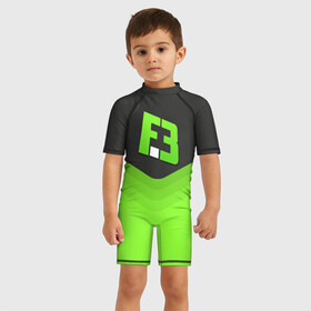 Детский купальный костюм 3D с принтом FlipSid3 Uniform в городе Новоалтайск, Полиэстер 85%, Спандекс 15% | застежка на молнии на спине | counter strike | cs go | flipside | swat | terrorist | контр страйк | кс го | спецназ | флипсайд