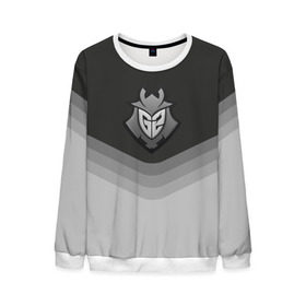 Мужской свитшот 3D с принтом G2 Esports Uniform в городе Новоалтайск, 100% полиэстер с мягким внутренним слоем | круглый вырез горловины, мягкая резинка на манжетах и поясе, свободная посадка по фигуре | counter strike | cs go | g2 esports | swat | terrorist | г2 еспорт | контр страйк | кс го | спецназ