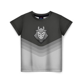 Детская футболка 3D с принтом G2 Esports Uniform в городе Новоалтайск, 100% гипоаллергенный полиэфир | прямой крой, круглый вырез горловины, длина до линии бедер, чуть спущенное плечо, ткань немного тянется | counter strike | cs go | g2 esports | swat | terrorist | г2 еспорт | контр страйк | кс го | спецназ