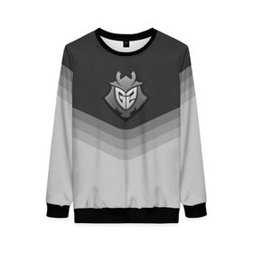 Женский свитшот 3D с принтом G2 Esports Uniform в городе Новоалтайск, 100% полиэстер с мягким внутренним слоем | круглый вырез горловины, мягкая резинка на манжетах и поясе, свободная посадка по фигуре | counter strike | cs go | g2 esports | swat | terrorist | г2 еспорт | контр страйк | кс го | спецназ