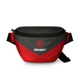 Поясная сумка 3D с принтом Gambit Gaming Uniform в городе Новоалтайск, 100% полиэстер | плотная ткань, ремень с регулируемой длиной, внутри несколько карманов для мелочей, основное отделение и карман с обратной стороны сумки застегиваются на молнию | counter strike | cs go | gambit | swat | terrorist | гамбит | контр страйк | кс го | спецназ