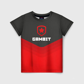 Детская футболка 3D с принтом Gambit Gaming Uniform в городе Новоалтайск, 100% гипоаллергенный полиэфир | прямой крой, круглый вырез горловины, длина до линии бедер, чуть спущенное плечо, ткань немного тянется | counter strike | cs go | gambit | swat | terrorist | гамбит | контр страйк | кс го | спецназ