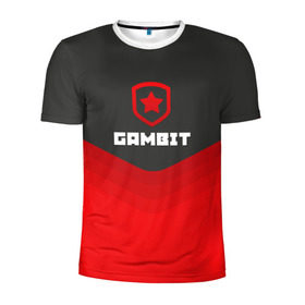 Мужская футболка 3D спортивная с принтом Gambit Gaming Uniform в городе Новоалтайск, 100% полиэстер с улучшенными характеристиками | приталенный силуэт, круглая горловина, широкие плечи, сужается к линии бедра | counter strike | cs go | gambit | swat | terrorist | гамбит | контр страйк | кс го | спецназ