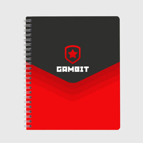 Тетрадь с принтом Gambit Gaming Uniform в городе Новоалтайск, 100% бумага | 48 листов, плотность листов — 60 г/м2, плотность картонной обложки — 250 г/м2. Листы скреплены сбоку удобной пружинной спиралью. Уголки страниц и обложки скругленные. Цвет линий — светло-серый
 | counter strike | cs go | gambit | swat | terrorist | гамбит | контр страйк | кс го | спецназ