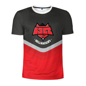 Мужская футболка 3D спортивная с принтом HellRaisers Uniform в городе Новоалтайск, 100% полиэстер с улучшенными характеристиками | приталенный силуэт, круглая горловина, широкие плечи, сужается к линии бедра | counter strike | cs go | hellraisers | swat | terrorist | контр страйк | кс го | спецназ | хеллрайз