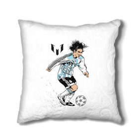 Подушка 3D с принтом Messi в городе Новоалтайск, наволочка – 100% полиэстер, наполнитель – холлофайбер (легкий наполнитель, не вызывает аллергию). | состоит из подушки и наволочки. Наволочка на молнии, легко снимается для стирки | Тематика изображения на принте: barselona | messi | аргентина | барселона | испания | месси | мяч | футбол