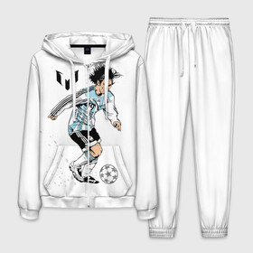 Мужской костюм 3D с принтом Messi в городе Новоалтайск, 100% полиэстер | Манжеты и пояс оформлены тканевой резинкой, двухслойный капюшон со шнурком для регулировки, карманы спереди | barselona | messi | аргентина | барселона | испания | месси | мяч | футбол