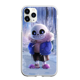 Чехол для iPhone 11 Pro матовый с принтом Winter forest & Sans в городе Новоалтайск, Силикон |  | sans | андертейл | подземелье | санс