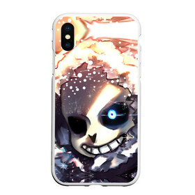 Чехол для iPhone XS Max матовый с принтом Sans and snow в городе Новоалтайск, Силикон | Область печати: задняя сторона чехла, без боковых панелей | sans | андертейл | подземелье | санс