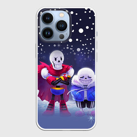 Чехол для iPhone 13 Pro с принтом Sans  Papyrus в городе Новоалтайск,  |  | Тематика изображения на принте: papyrus | sans | андертейл | папирус | подземелье | санс