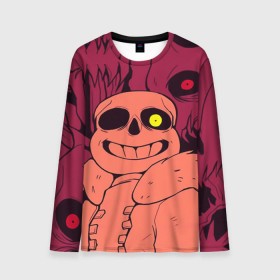 Мужской лонгслив 3D с принтом Sans Undertale в городе Новоалтайск, 100% полиэстер | длинные рукава, круглый вырез горловины, полуприлегающий силуэт | sans | андертейл | подземелье | санс