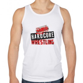 Мужская майка хлопок с принтом НФР Hardcore Wrestling в городе Новоалтайск, 100% хлопок |  | danger zone | iwf | wrestling | нфр | опасная зона | реслинг | рестлинг
