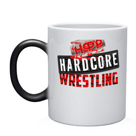 Кружка хамелеон с принтом НФР Hardcore Wrestling в городе Новоалтайск, керамика | меняет цвет при нагревании, емкость 330 мл | danger zone | iwf | wrestling | нфр | опасная зона | реслинг | рестлинг
