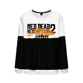 Мужской свитшот 3D с принтом Red Dead Redemption 2 в городе Новоалтайск, 100% полиэстер с мягким внутренним слоем | круглый вырез горловины, мягкая резинка на манжетах и поясе, свободная посадка по фигуре | rdr | rdr2 | red dead redemption 2 | rockstar | дикий запад | ковбои