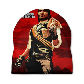 Шапка 3D с принтом Red Dead Redemption в городе Новоалтайск, 100% полиэстер | универсальный размер, печать по всей поверхности изделия | rdr | rdr2 | red dead redemption 2 | rockstar | дикий запад | ковбои