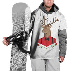 Накидка на куртку 3D с принтом Christmas Deer в городе Новоалтайск, 100% полиэстер |  | Тематика изображения на принте: new year | олень | рождество | роза | снег | узор