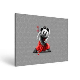 Холст прямоугольный с принтом Master Panda в городе Новоалтайск, 100% ПВХ |  | ninja | panda | ниндзя | панда
