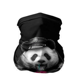 Бандана-труба 3D с принтом Donut Panda в городе Новоалтайск, 100% полиэстер, ткань с особыми свойствами — Activecool | плотность 150‒180 г/м2; хорошо тянется, но сохраняет форму | bear | donut | panda | police | коп | медведь | панда | пончик