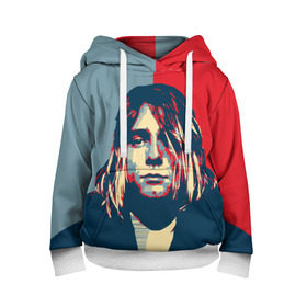 Детская толстовка 3D с принтом Kurt Cobain в городе Новоалтайск, 100% полиэстер | двухслойный капюшон со шнурком для регулировки, мягкие манжеты на рукавах и по низу толстовки, спереди карман-кенгуру с мягким внутренним слоем | Тематика изображения на принте: curt | hope | kobain | nirvana | кобейн | курт | нирвана
