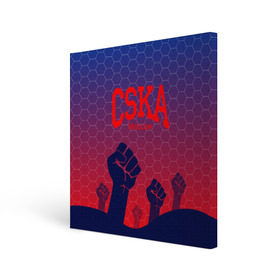 Холст квадратный с принтом CSKA Msk в городе Новоалтайск, 100% ПВХ |  | Тематика изображения на принте: moscow | москва | цска
