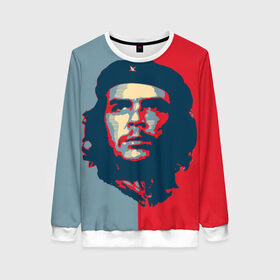 Женский свитшот 3D с принтом Che Guevara в городе Новоалтайск, 100% полиэстер с мягким внутренним слоем | круглый вырез горловины, мягкая резинка на манжетах и поясе, свободная посадка по фигуре | че гевара