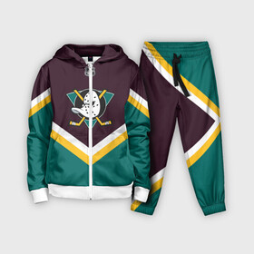 Детский костюм 3D с принтом Anaheim Ducks в городе Новоалтайск,  |  | america | canada | hockey | nhl | usa | америка | канада | лед | нхл | сша | хоккей