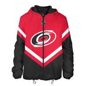 Мужская куртка 3D с принтом Carolina Hurricanes в городе Новоалтайск, ткань верха — 100% полиэстер, подклад — флис | прямой крой, подол и капюшон оформлены резинкой с фиксаторами, два кармана без застежек по бокам, один большой потайной карман на груди. Карман на груди застегивается на липучку | america | canada | hockey | nhl | usa | америка | канада | каролина | лед | нхл | сша | харрикейнз | хоккей