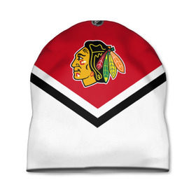 Шапка 3D с принтом Chicago Blackhawks в городе Новоалтайск, 100% полиэстер | универсальный размер, печать по всей поверхности изделия | america | canada | hockey | nhl | usa | америка | блэкхокс | канада | лед | нхл | сша | хоккей | чикаго