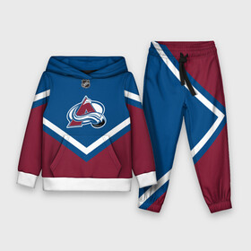 Детский костюм 3D (с толстовкой) с принтом Colorado Avalanche в городе Новоалтайск,  |  | america | canada | hockey | nhl | usa | америка | канада | колорадо | лед | нхл | сша | хоккей | эвеланш