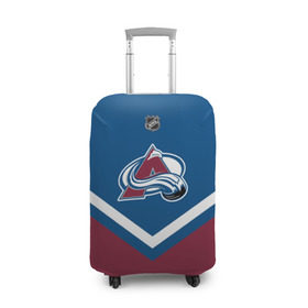 Чехол для чемодана 3D с принтом Colorado Avalanche в городе Новоалтайск, 86% полиэфир, 14% спандекс | двустороннее нанесение принта, прорези для ручек и колес | america | canada | hockey | nhl | usa | америка | канада | колорадо | лед | нхл | сша | хоккей | эвеланш