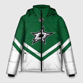 Мужская зимняя куртка 3D с принтом Dallas Stars в городе Новоалтайск, верх — 100% полиэстер; подкладка — 100% полиэстер; утеплитель — 100% полиэстер | длина ниже бедра, свободный силуэт Оверсайз. Есть воротник-стойка, отстегивающийся капюшон и ветрозащитная планка. 

Боковые карманы с листочкой на кнопках и внутренний карман на молнии. | america | canada | hockey | nhl | usa | америка | даллас | канада | лед | нхл | старз | сша | хоккей