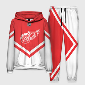 Мужской костюм 3D (с толстовкой) с принтом Detroit Red Wings в городе Новоалтайск,  |  | Тематика изображения на принте: america | canada | hockey | nhl | usa | америка | детройт | канада | лед | нхл | ред | сша | уингз | хоккей