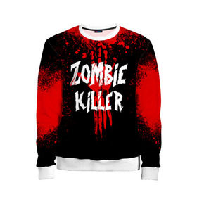 Детский свитшот 3D с принтом Zombie Killer в городе Новоалтайск, 100% полиэстер | свободная посадка, прямой крой, мягкая тканевая резинка на рукавах и понизу свитшота | blood | dark | killer | monster | zombie | зомби | кровь | монстр | нечисть