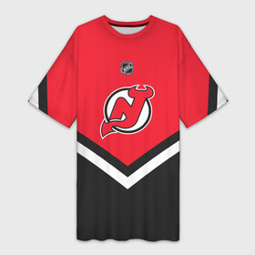 Платье-футболка 3D с принтом New Jersey Devils в городе Новоалтайск,  |  | america | canada | hockey | nhl | usa | америка | девилз | джерси | канада | лед | нхл | нью | сша | хоккей