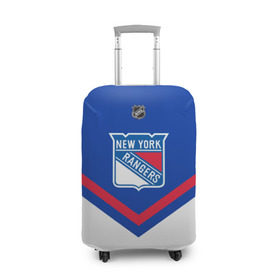 Чехол для чемодана 3D с принтом New York Rangers в городе Новоалтайск, 86% полиэфир, 14% спандекс | двустороннее нанесение принта, прорези для ручек и колес | america | canada | hockey | nhl | usa | америка | канада | лед | нхл | нью йорк | рейнджерс | сша | хоккей