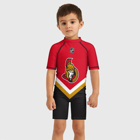 Детский купальный костюм 3D с принтом Ottawa Senators в городе Новоалтайск, Полиэстер 85%, Спандекс 15% | застежка на молнии на спине | america | canada | hockey | nhl | usa | америка | канада | лед | нхл | оттава | сенаторз | сша | хоккей