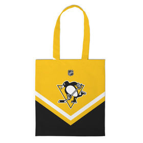 Сумка 3D повседневная с принтом Pittsburgh Penguins в городе Новоалтайск, 100% полиэстер | Плотность: 200 г/м2; Размер: 34×35 см; Высота лямок: 30 см | america | canada | hockey | nhl | usa | америка | канада | лед | нхл | пингвинз | питтсбург | сша | хоккей
