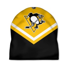 Шапка 3D с принтом Pittsburgh Penguins в городе Новоалтайск, 100% полиэстер | универсальный размер, печать по всей поверхности изделия | america | canada | hockey | nhl | usa | америка | канада | лед | нхл | пингвинз | питтсбург | сша | хоккей