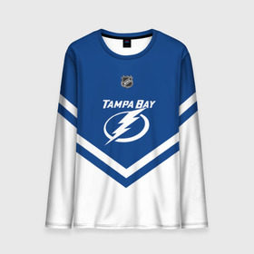 Мужской лонгслив 3D с принтом Tampa Bay Lightning в городе Новоалтайск, 100% полиэстер | длинные рукава, круглый вырез горловины, полуприлегающий силуэт | america | canada | hockey | nhl | usa | америка | бэй | канада | лайтнинг | лед | нхл | сша | тампа | хоккей