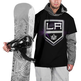 Накидка на куртку 3D с принтом Los Angeles Kings в городе Новоалтайск, 100% полиэстер |  | hockey | kings | los angeles | nhl | корона | нхл | хоккеист | хоккей