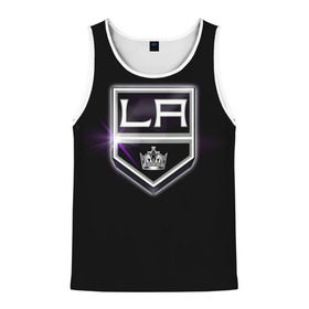 Мужская майка 3D с принтом Los Angeles Kings в городе Новоалтайск, 100% полиэстер | круглая горловина, приталенный силуэт, длина до линии бедра. Пройма и горловина окантованы тонкой бейкой | Тематика изображения на принте: hockey | kings | los angeles | nhl | корона | нхл | хоккеист | хоккей