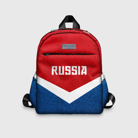 Детский рюкзак 3D с принтом Russia Team в городе Новоалтайск, 100% полиэстер | лямки с регулируемой длиной, сверху петелька, чтобы рюкзак можно было повесить на вешалку. Основное отделение закрывается на молнию, как и внешний карман. Внутри дополнительный карман. По бокам два дополнительных кармашка | cup | football | russia | олипм | россия | русская | русский | футбол | хохлома