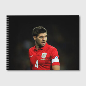 Альбом для рисования с принтом Steven Gerrard в городе Новоалтайск, 100% бумага
 | матовая бумага, плотность 200 мг. | Тематика изображения на принте: england national team | premier league | steven gerrard | англия | ливерпуль | стивен джеррард | футбол