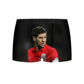 Мужские трусы 3D с принтом Steven Gerrard в городе Новоалтайск, 50% хлопок, 50% полиэстер | классическая посадка, на поясе мягкая тканевая резинка | england national team | premier league | steven gerrard | англия | ливерпуль | стивен джеррард | футбол